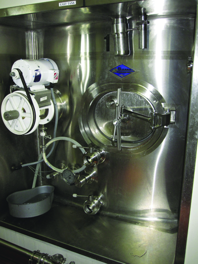 Fig. 09: Photograph showing cooled storage facilities for milk.